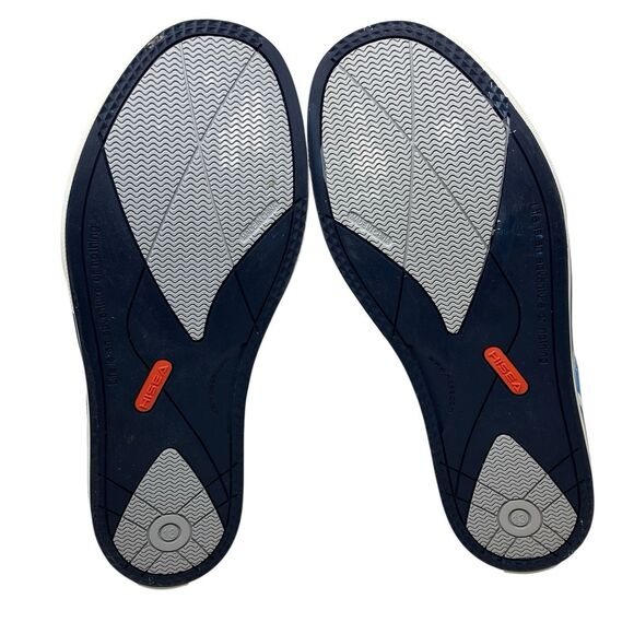 HISEA Men’s 13 Waterproof Rain Boots Blue Camo Rubber Slip On Chelsea Ankle Deck - Picture 10 of 11